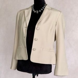 3-Button Beige Blazer Size 8P